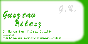 gusztav milesz business card
