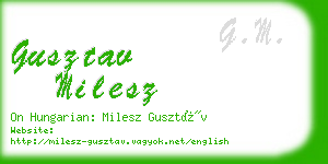 gusztav milesz business card